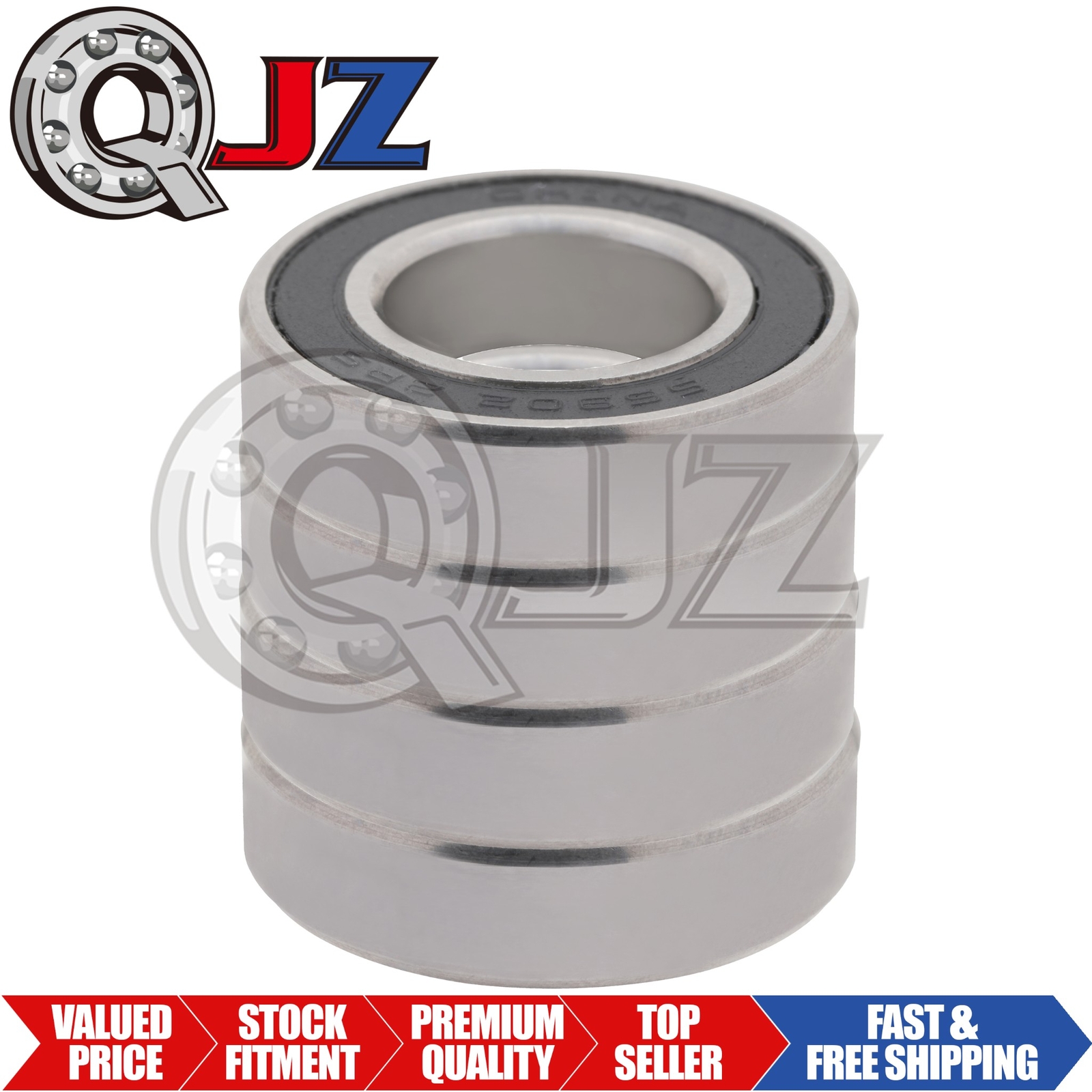 [Qty.4] S6902-2RS Stainless Deep Groove Ball Bearing [15mm ID x 28mm OD x 7mm W]
