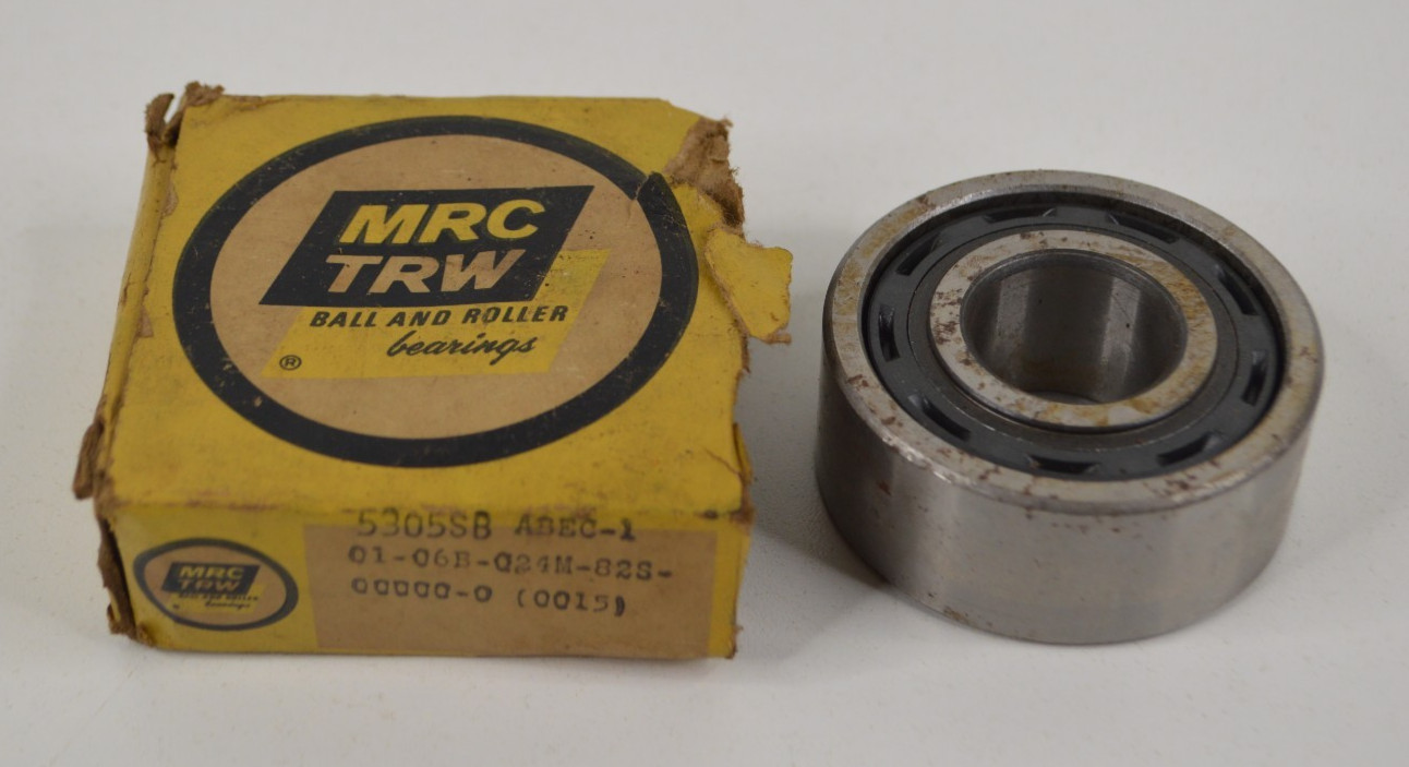MRC TRW 5305SB Double Row C3 Ball Bearing 25mm ID x 62 mm OD x 1″ W MADE IN USA