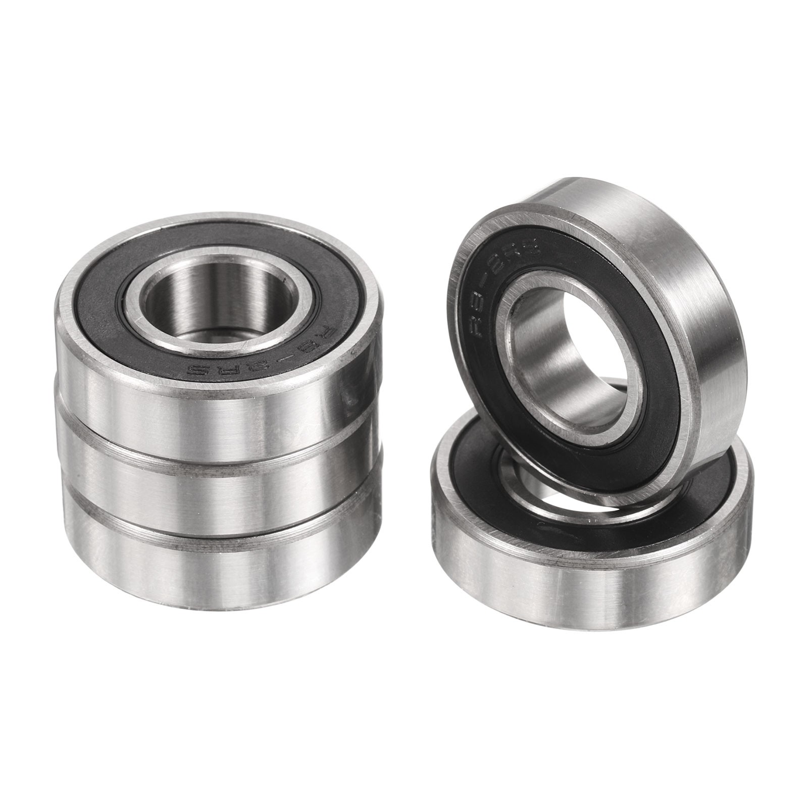 5pcs Ball Bearings R8-2RS 1/2″ ID x 1-1/8″ OD x 5/16″H for Silver Tone