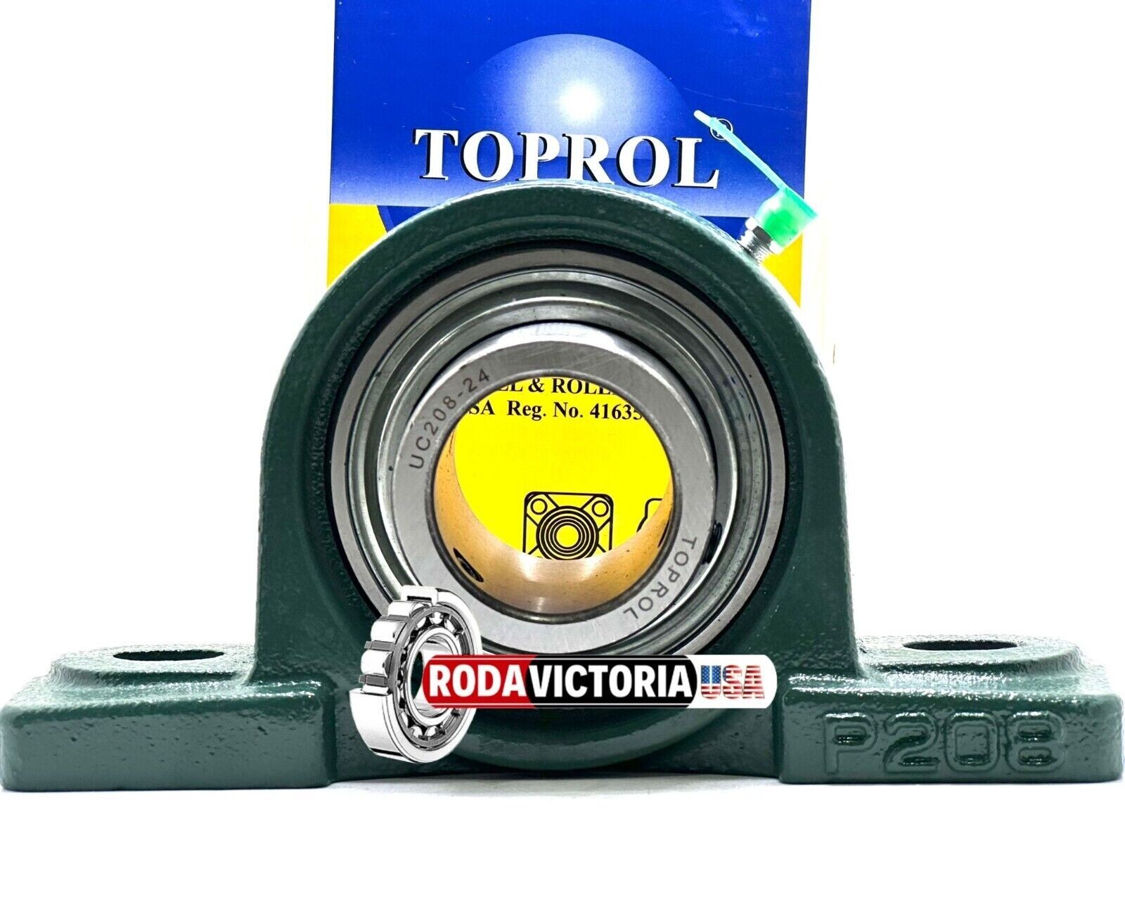 TOPROL UCP208-24 PILLOW BLOCK BEARING ½” BORE SELF ALIGNING 2 BOLT
