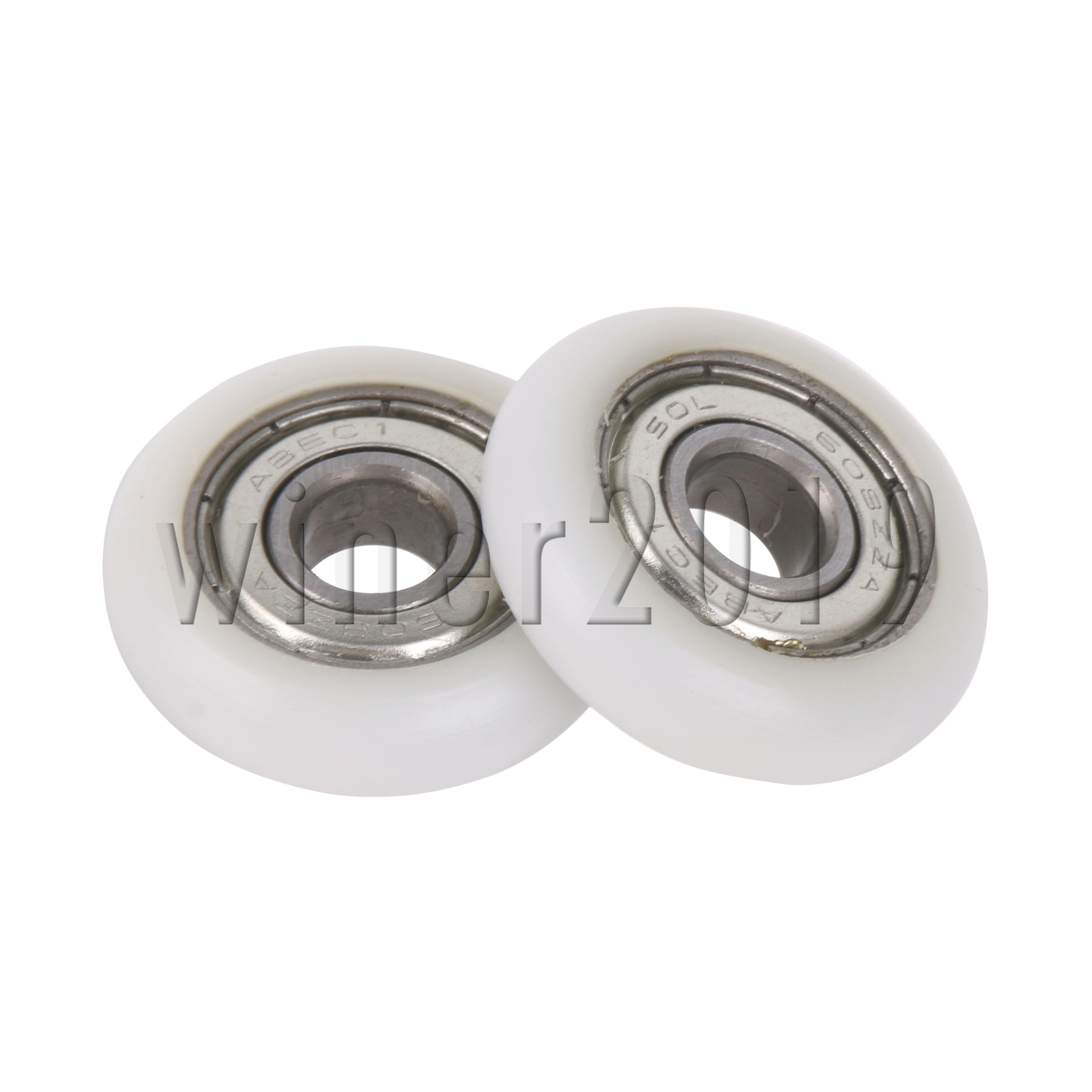 8x3x8.5mm Round Pulley Roller Plastic Bearing Wheel with wrench Pack of 12