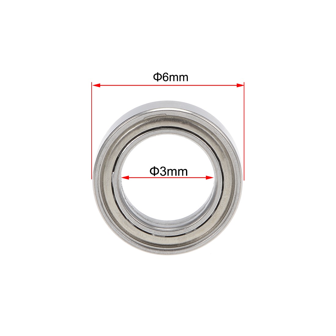 MR63ZZ Ball Bearing 3x6x2.5mm Double Shielded Mini Deep Groove Bearings 5pcs
