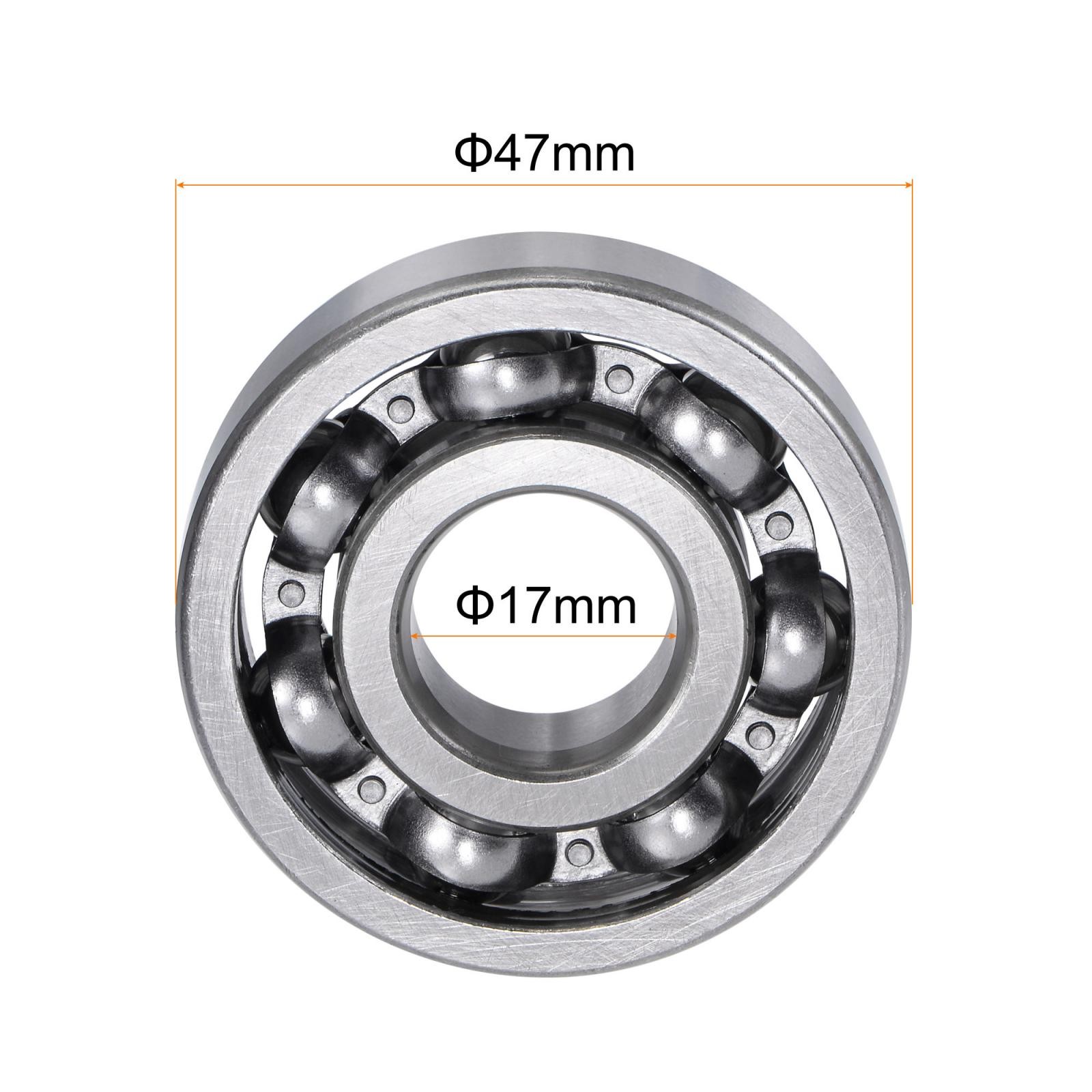 6303 Deep Groove Ball Bearings C3 Clearance Open Type Chrome Steel