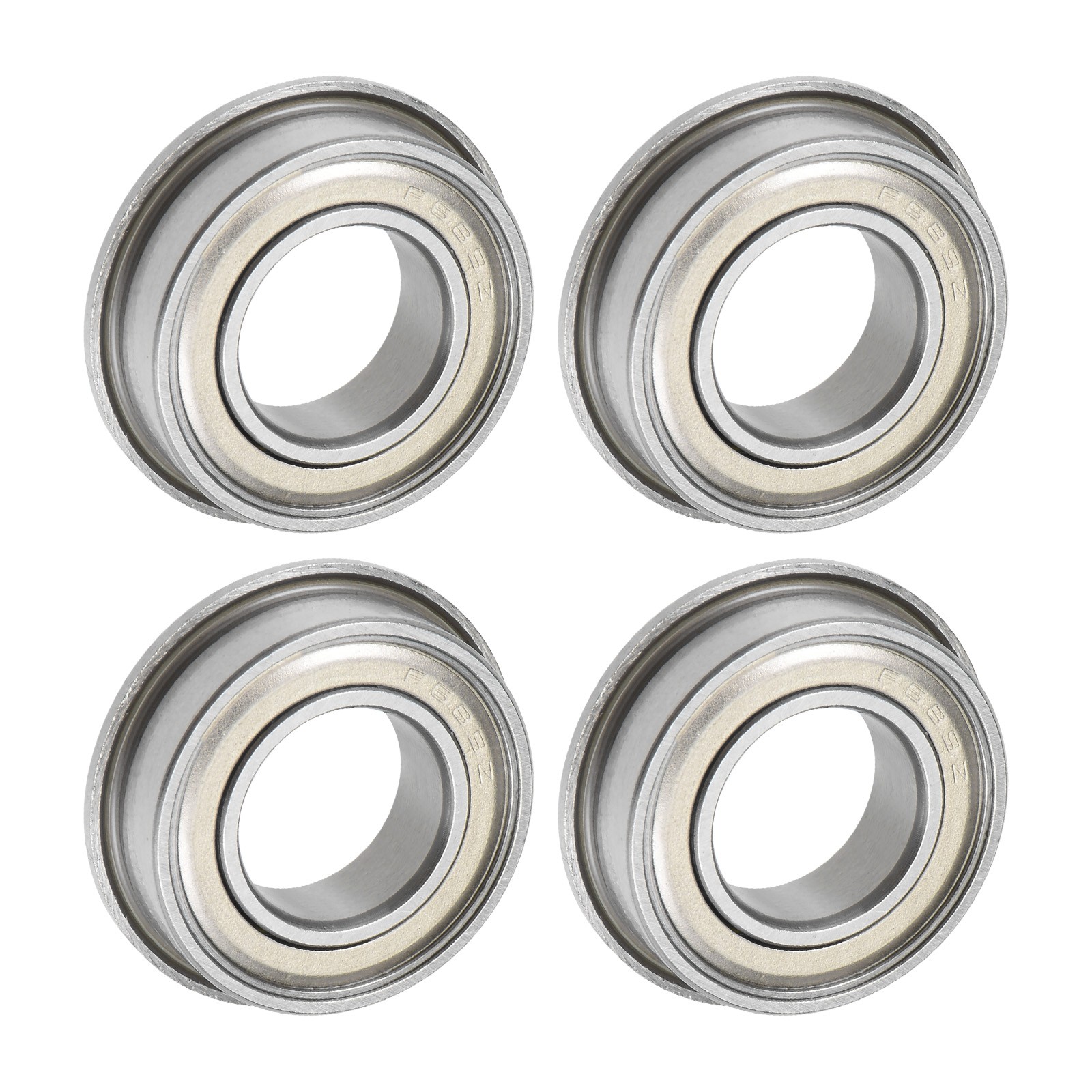 F689ZZ Flanged Ball Bearing 9x17x5mm Shielded Chrome Steel Flange Bearings 4pcs