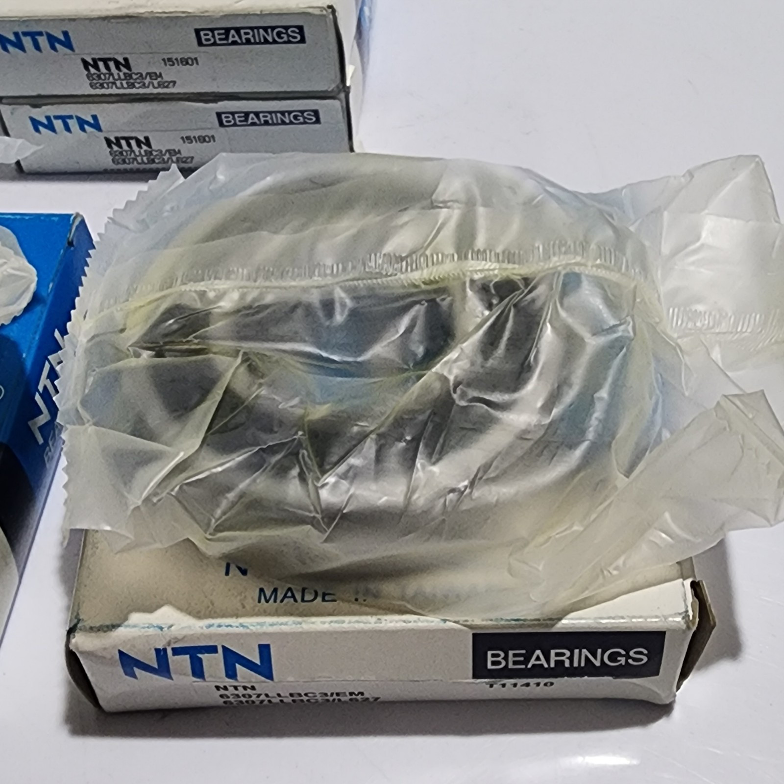 (4pc lot) NTN 6307 LLB C3/EM Deep Groove Ball Bearing, Rubber Sealed 35x80x21 mm