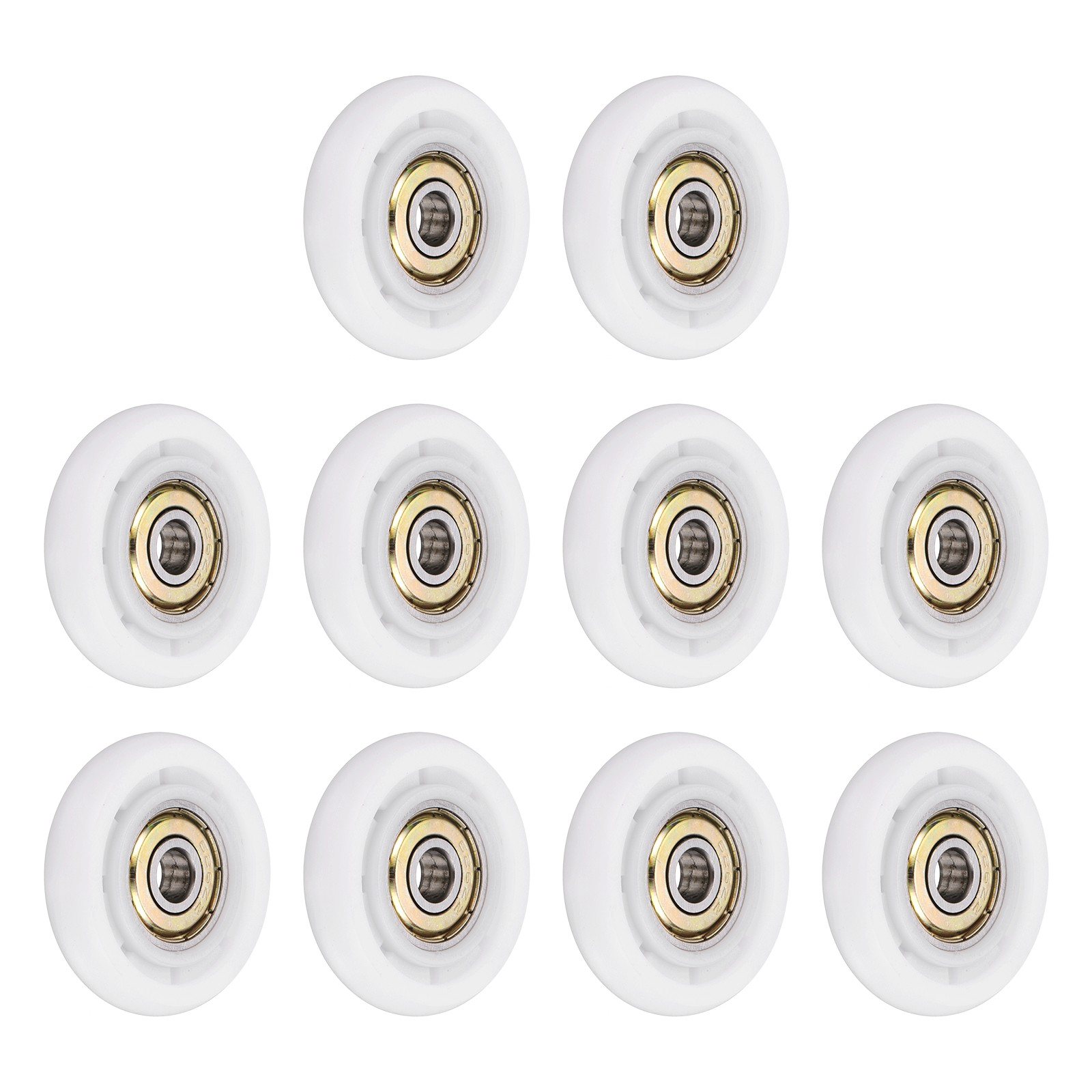 10Pcs 626ZZ Nylon Plastic Guide Bearing 6x35x8mm Pulley Roller White
