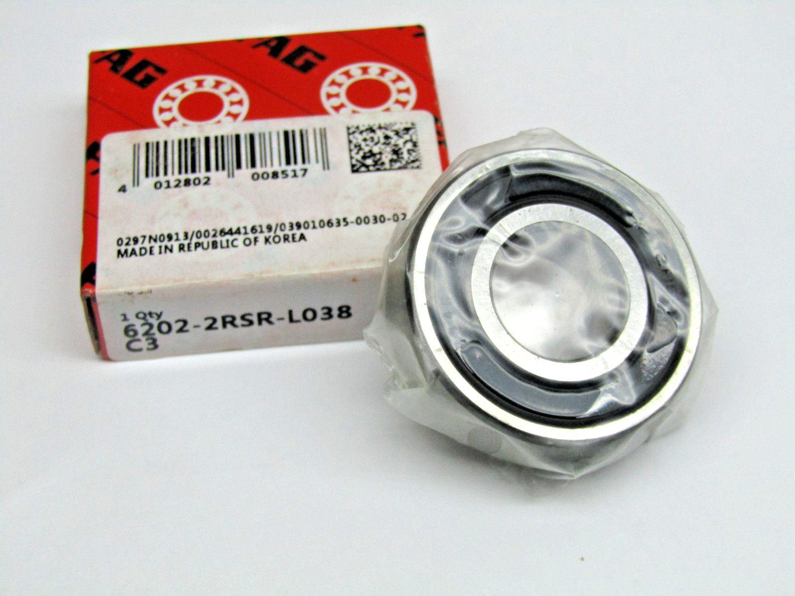 FAG 6202-2RSR C3 15mm X 35mm X 11mm Sealed Bearing