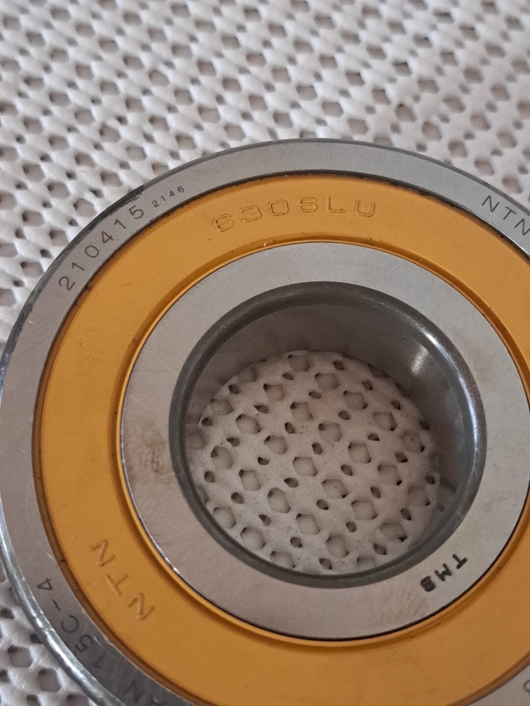 NTN Ball Bearing Made in Japan 6306LU NOS, Surface Rust From Storage.