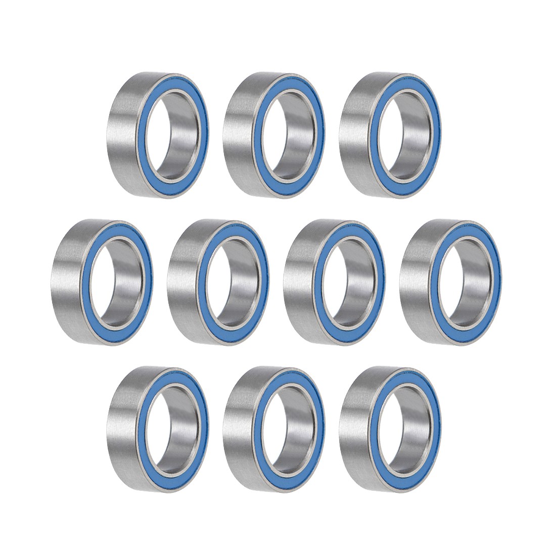 10pcs MR128-2RS Ball Bearings Z2 8x12x3.5mm Double Sealed Chrome Steel Blue