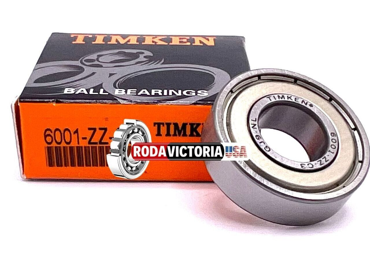 TIMKEN 6001 2Z C3 / ZZ BEARING METAL SHIELD BOTH SIDES 6001ZZ C3 12x28x8 mm