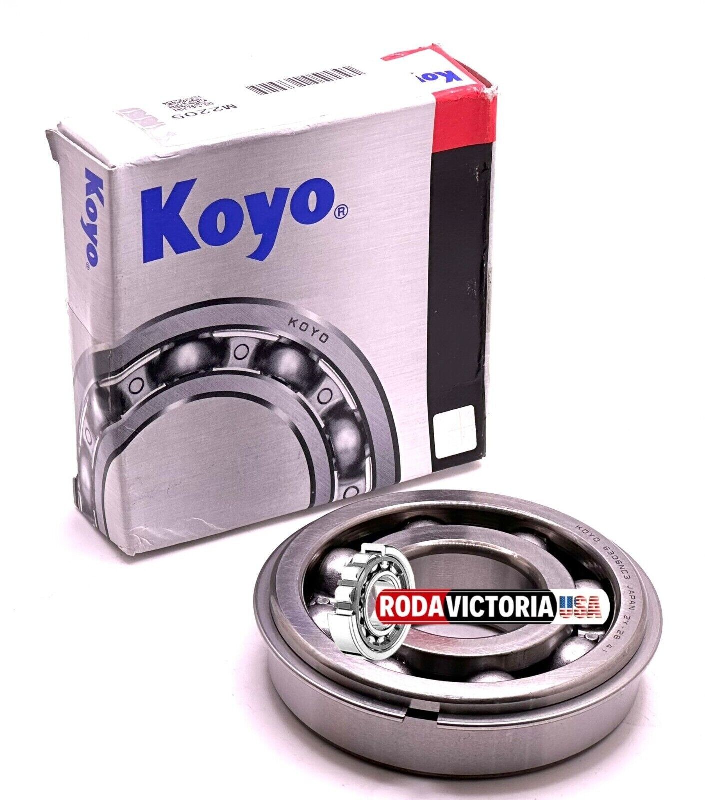 KOYO 6306 NR BALL BEARING, OPEN, NO SEALS + SNAP RING 30x72x19 mm
