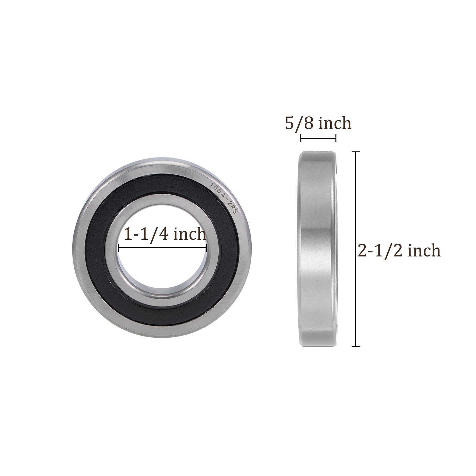 Ball Bearings – [1-1/4 Inch x 2-1/2 Inch x 5/8 Inch] Chrome Steel