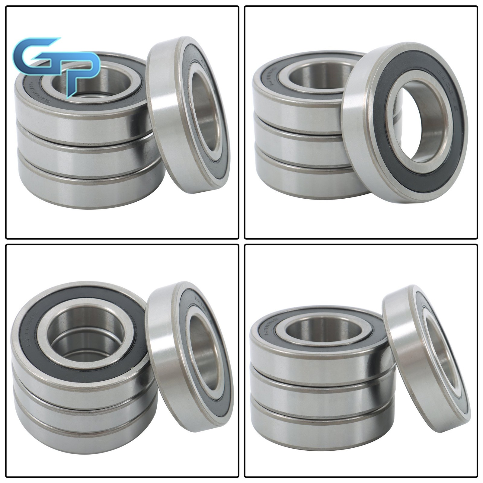 6208-2RS Ball Bearings 4pcs Set 40x80x18mm Double Sealed