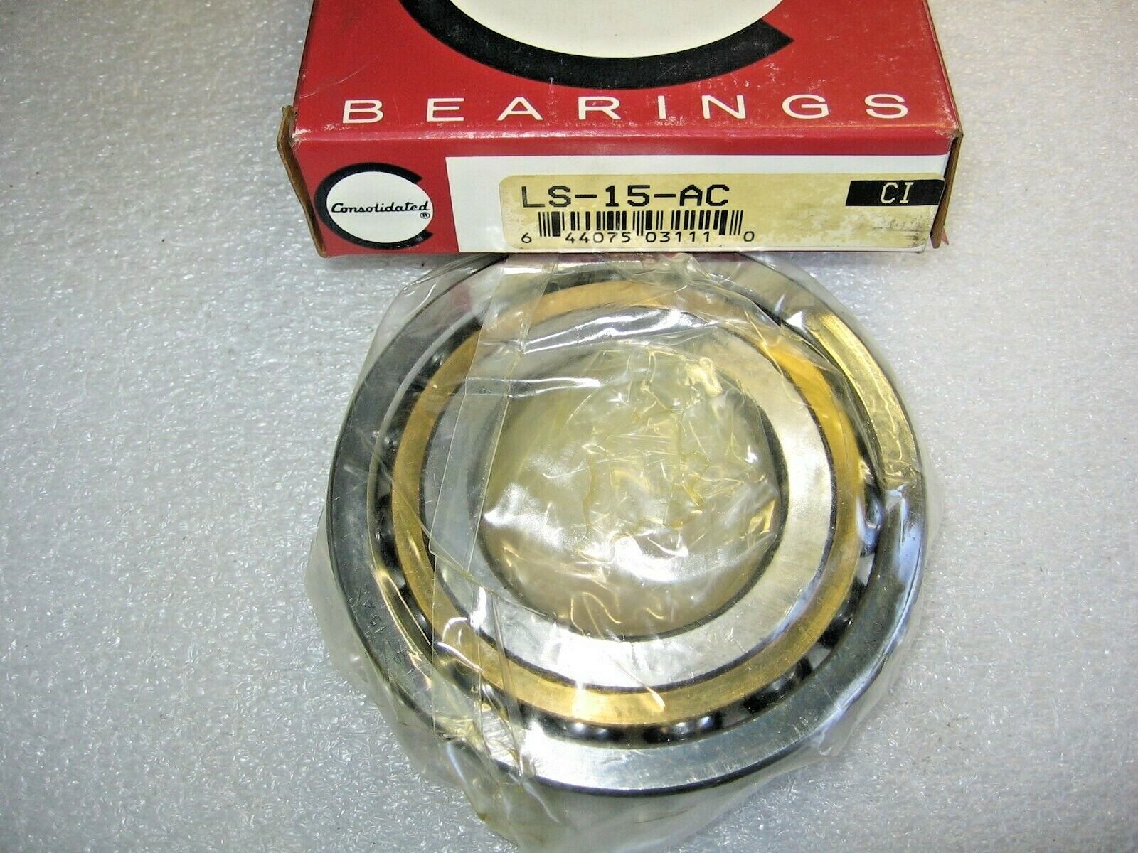 Consolidated LS-15-AC Angular Contact Ball Bearing 2″ x 4″ x 13/16″ – NIB