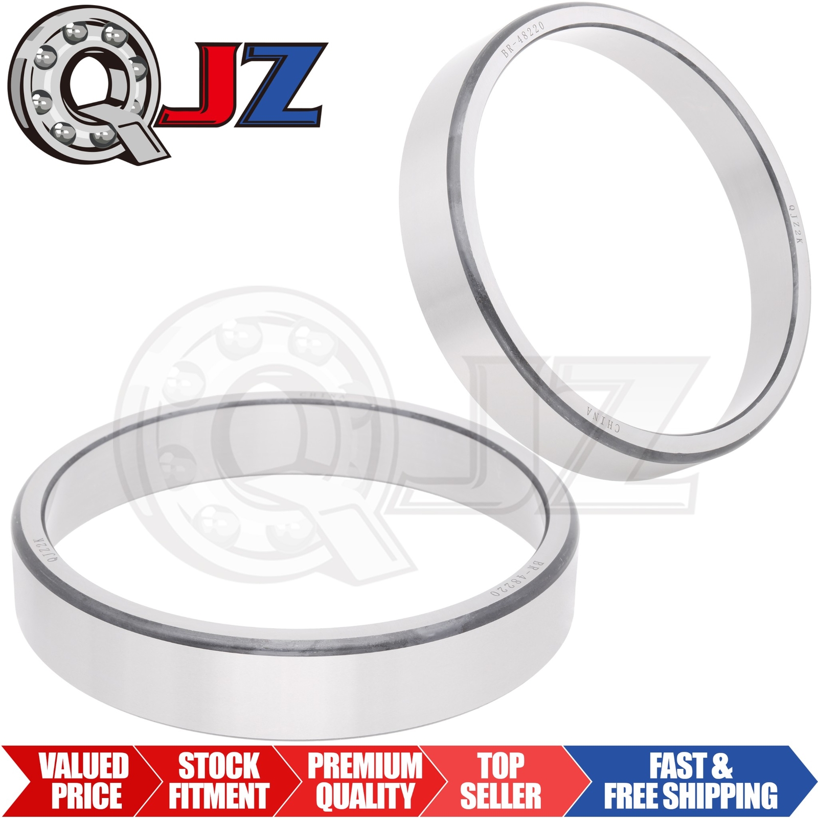 [Qty.2] BR-48220 Tapered Roller Bearing Single-Cup/Race [7.1875″ OD x 1.3125″ W]