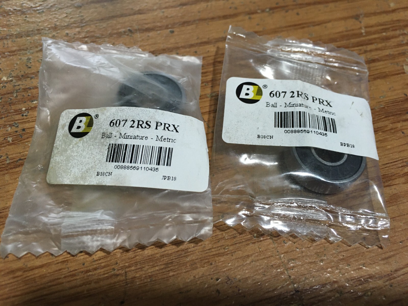 (2) BL® – 607 2RS 7mm x 19mm x 6mm Sealed Radial Ball Bearing