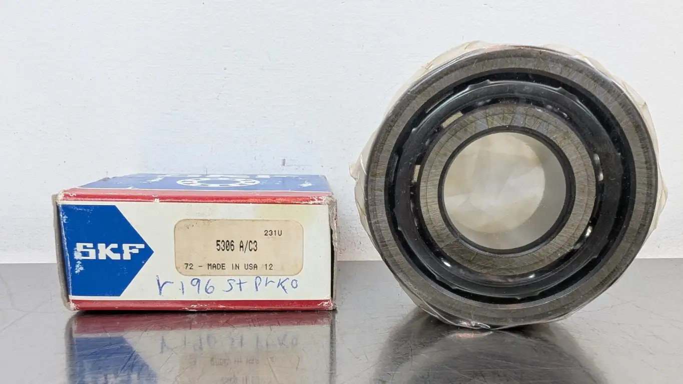 SKF 5306 A/C3 Double Row Angular Contact Bearing 30mm 72mm 1.1875″ 30
