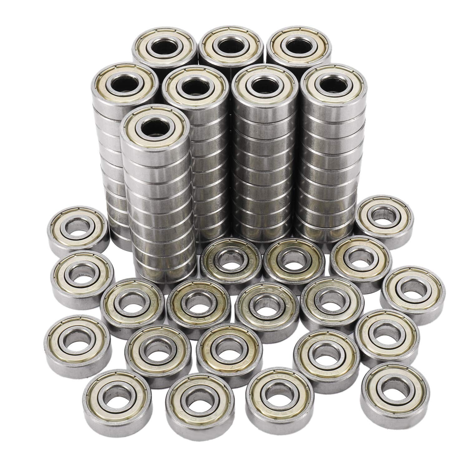 608-ZZ Ball Bearing 8x22x7 Two Side Metal Shield Miniature Deep Groove (100pcs)