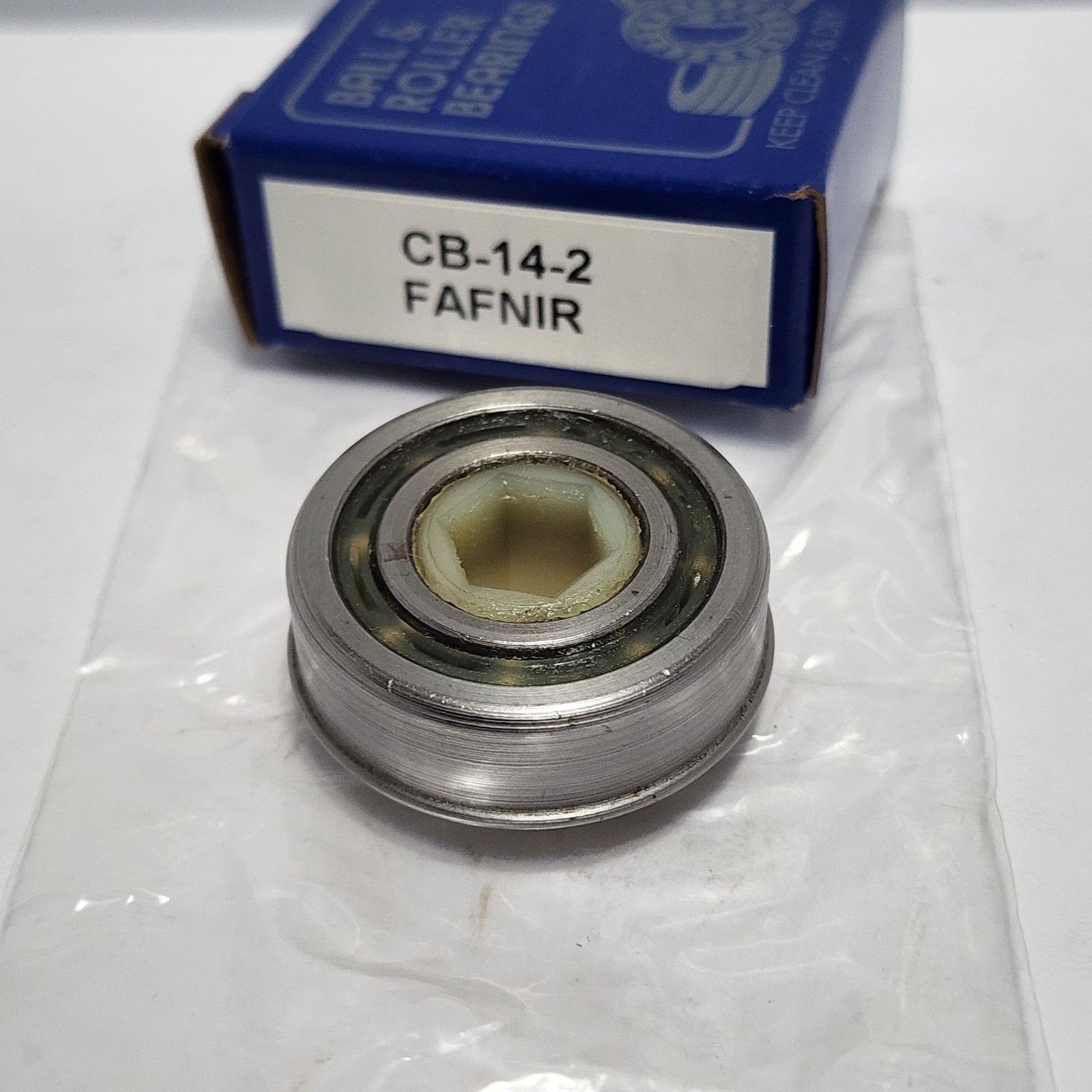 1pc) FAFNIR CB-14-2 / CB14-2 Roller Steel Ball Bearing Hex, 0.4660 in Shaft