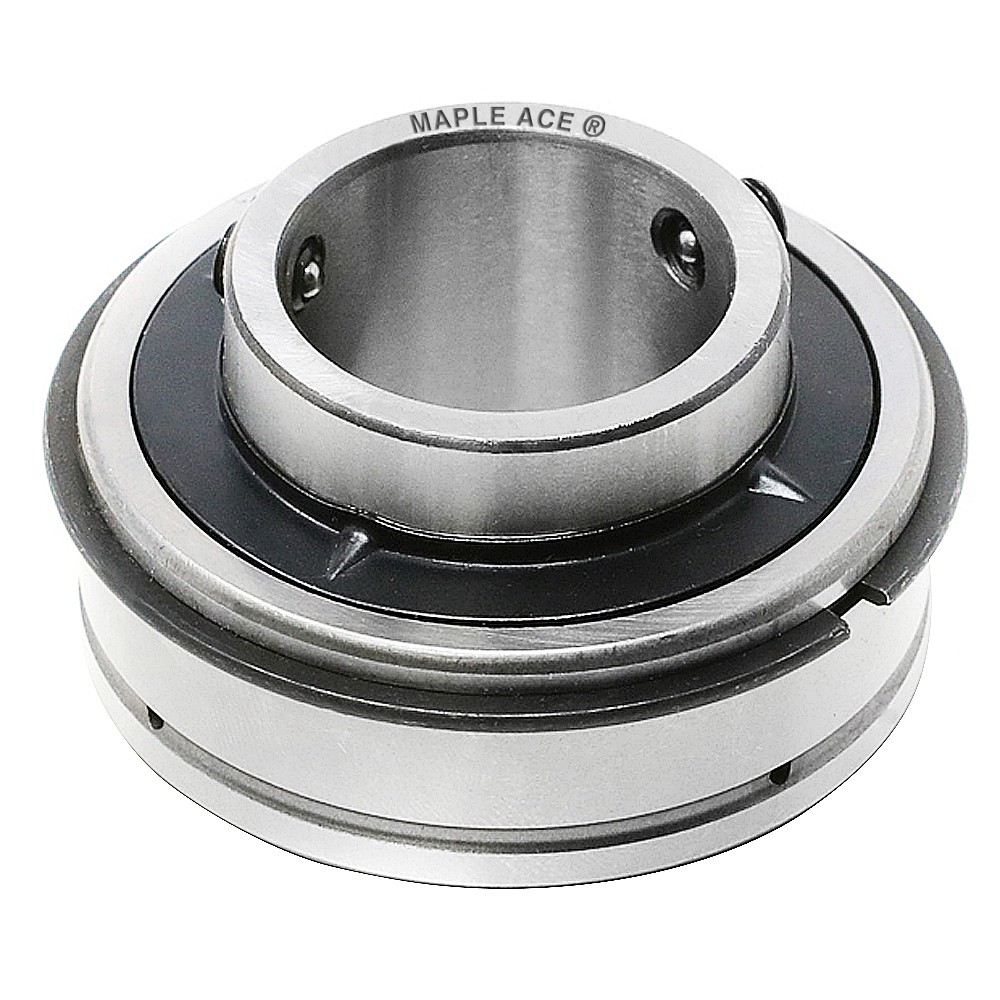 SER202-10 Insert Bearing 5/8″ Bore, Cylindrical OD, Snap Ring, Set Screws (Qty2)