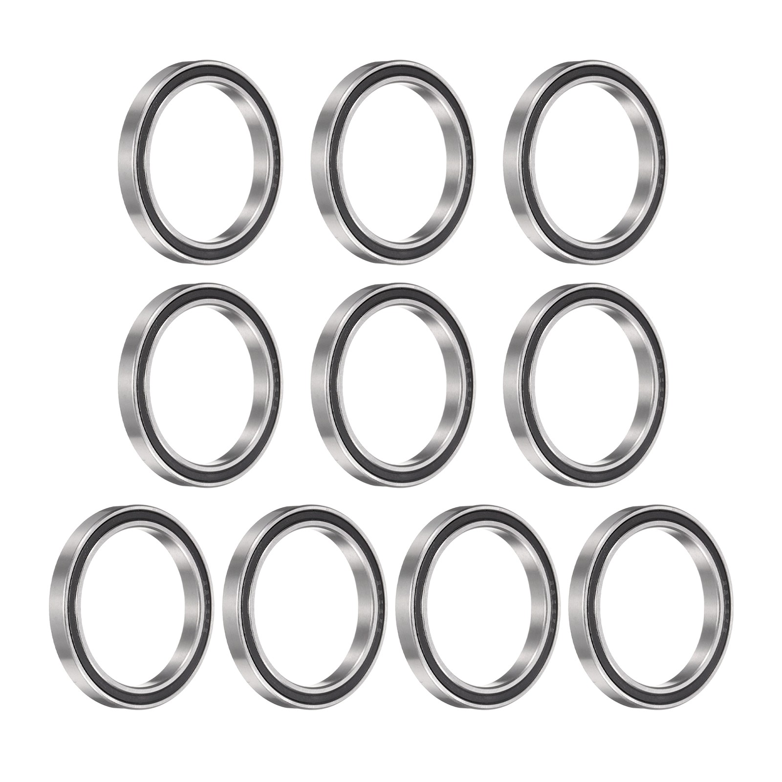 10pcs 6809-2RS Ball Bearing 45x58x7mm, Chrome Steel Rubber Seals, ABEC 3