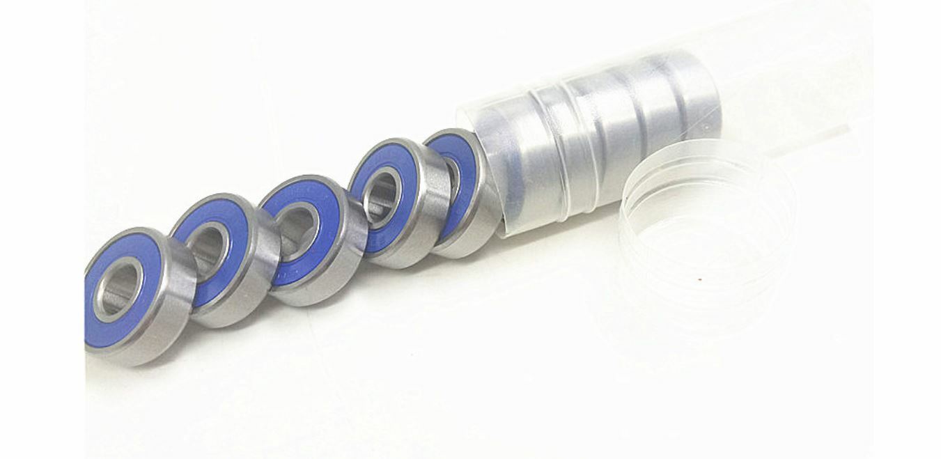 10 pc 608-2RS Ball Bearings 8mm x 22mm x 7mm – Premium Chrome Steel – Blue sides