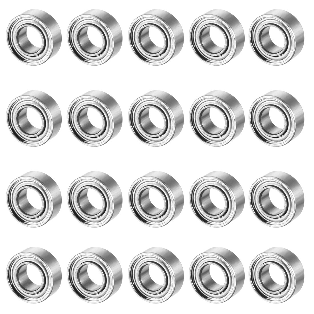 20pcs MR63ZZ Deep Groove Ball Bearing 3mmx6mmx2.5mm Double Shielded Miniature