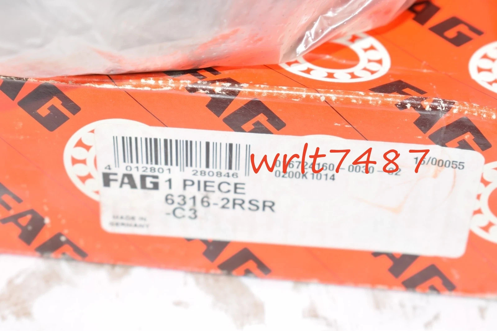 1PC FAG 6316-2RSR-C3 deep groove ball bearing
