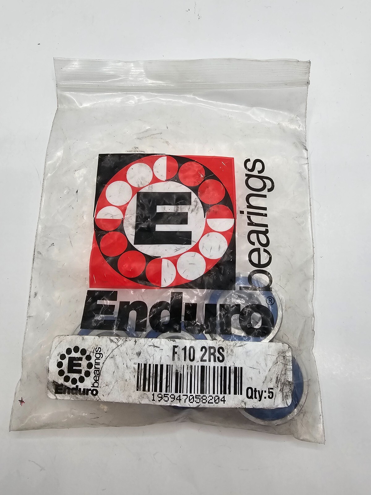 (QTY 5) Enduro Single Row Ball Bearing Blue/Silver R10-2RS