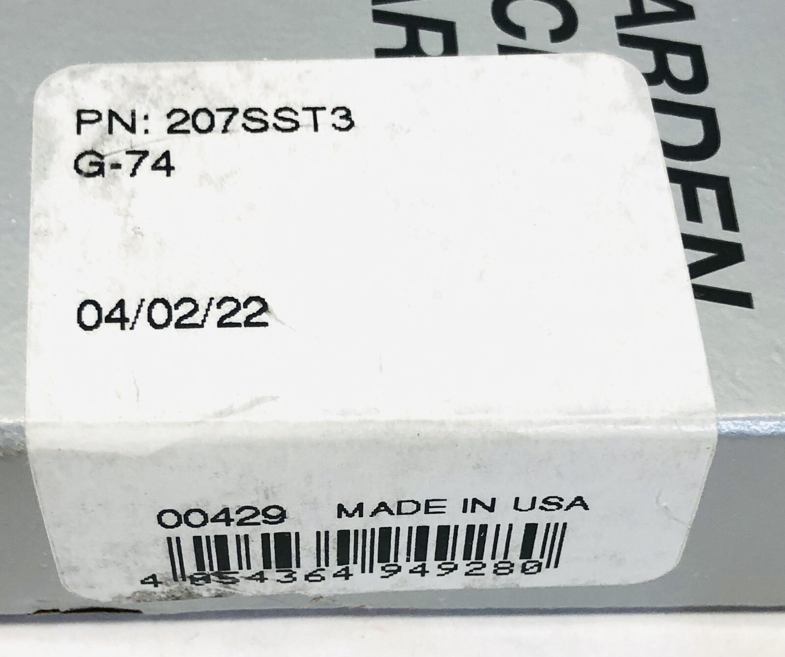 BARDEN PRECISION BEARINGS 207SST3 G-74