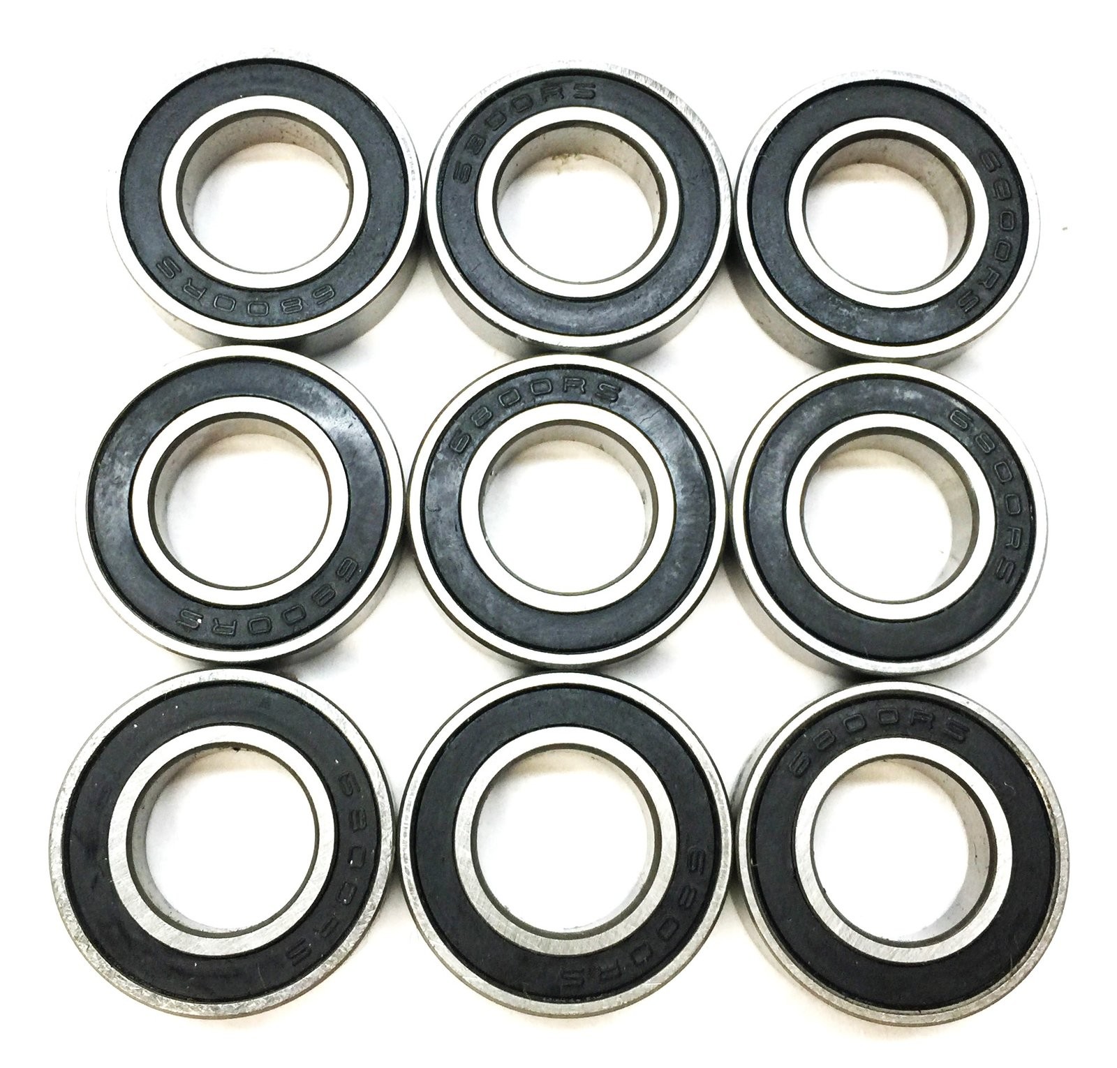 Koyo Sealed Roller Bearing 6800RS [Lot of 9] NOS