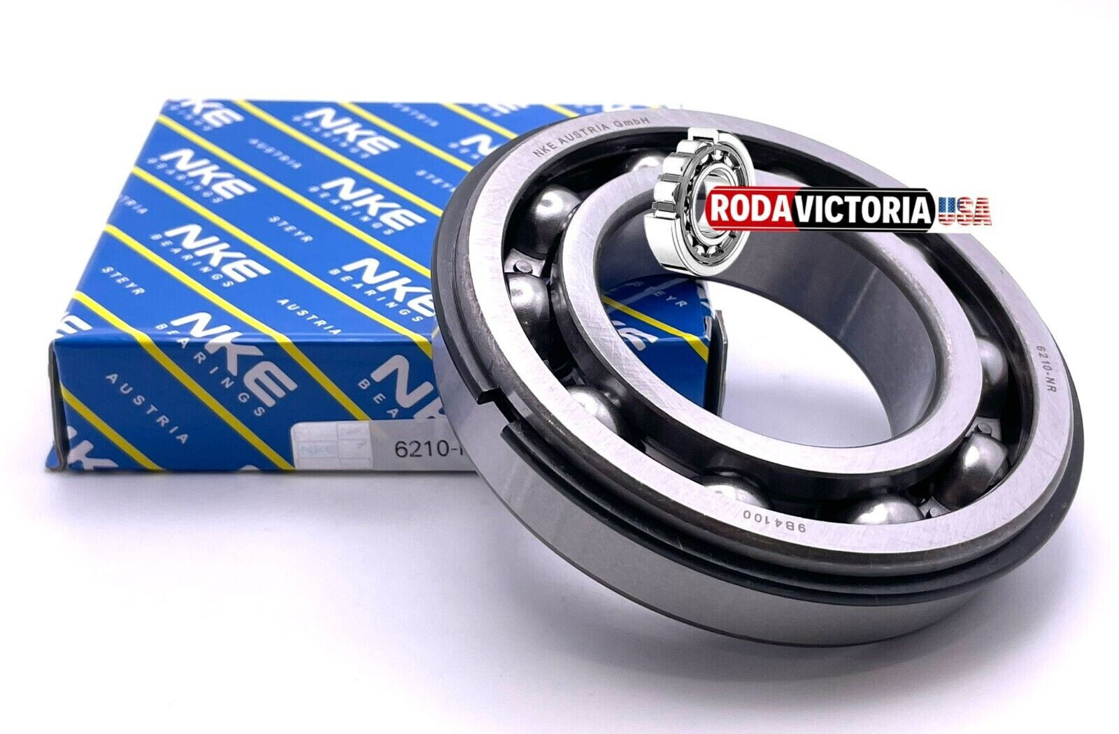 NKE 6210 NR DEEP GROOVE BALL BEARING, OPEN TYPE+SANP RING 50x90x20mm