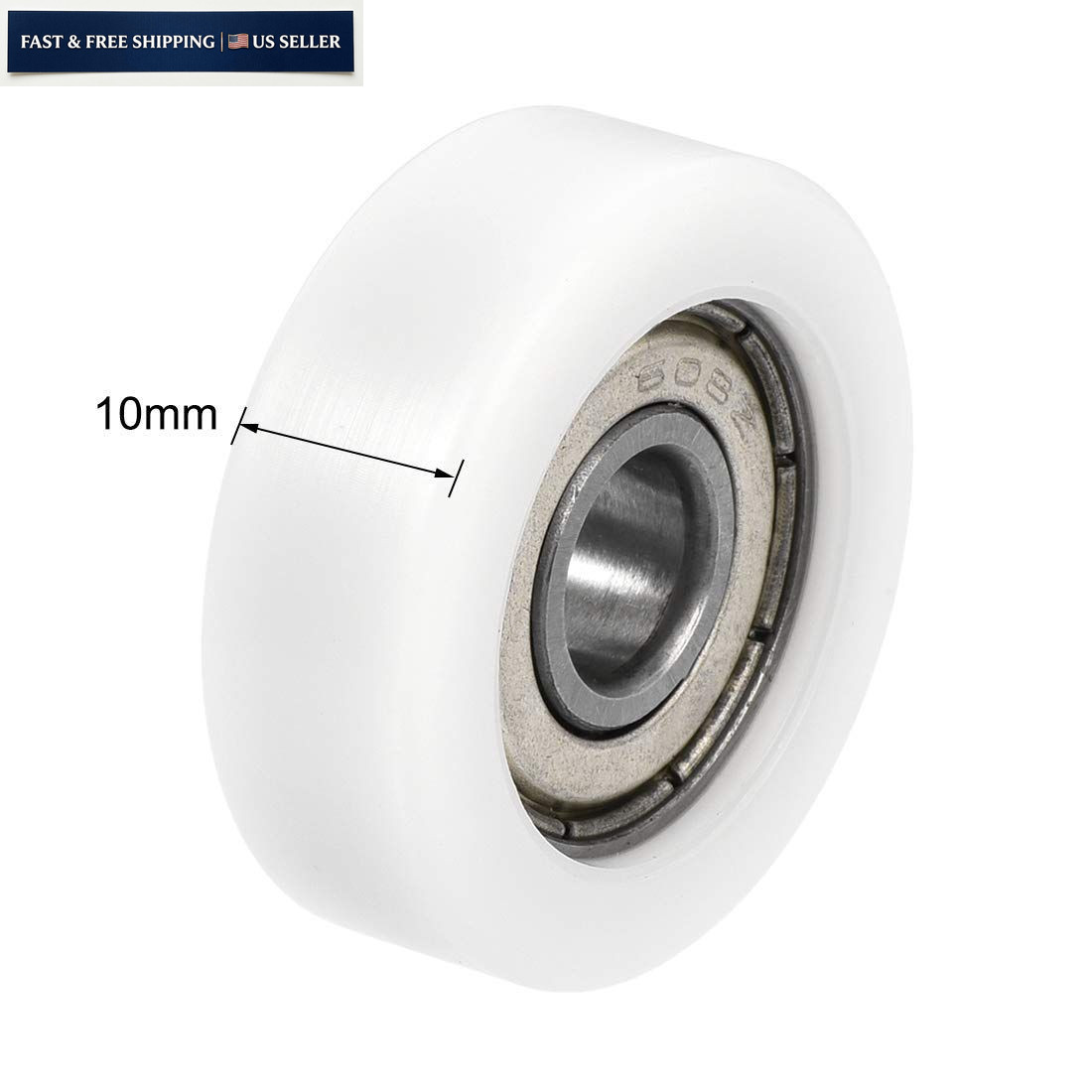 uxcell 608ZZ Ball Bearing Guide Pulley Roller Round Wheel 8x30x10mm