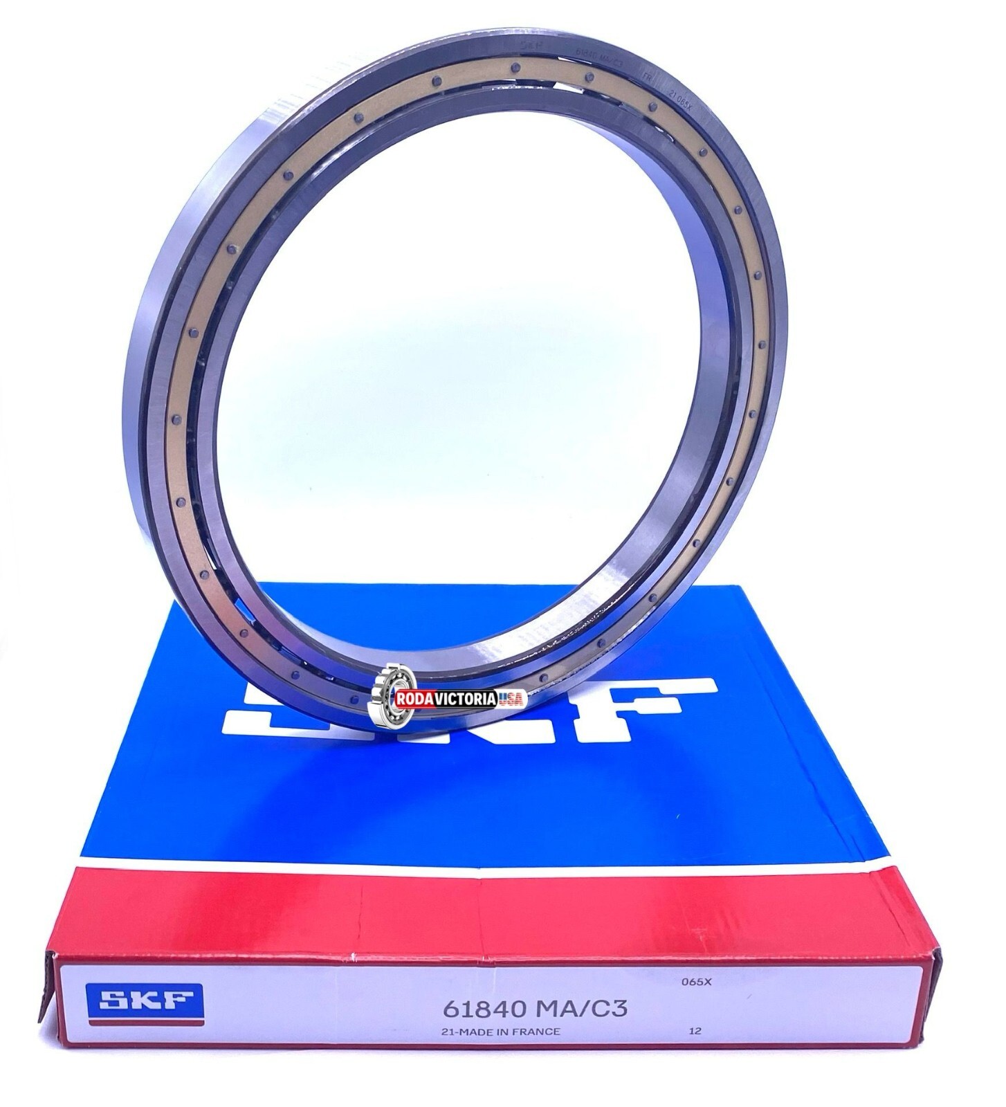 SKF France 61840 MA C3 Ball Bearing, Open Type, No Seals, Brass Cage 200x250x24