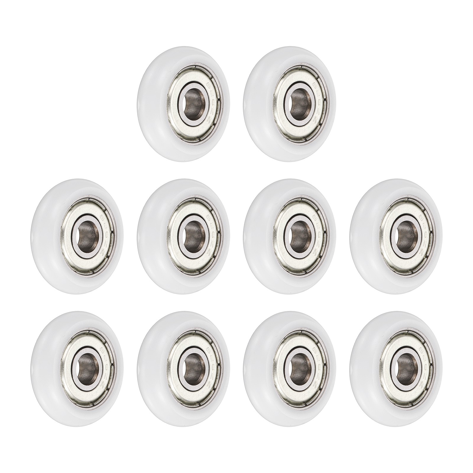 10Pcs 626ZZ Nylon Plastic Guide Bearing 6x25x7mm Pulley Roller, White