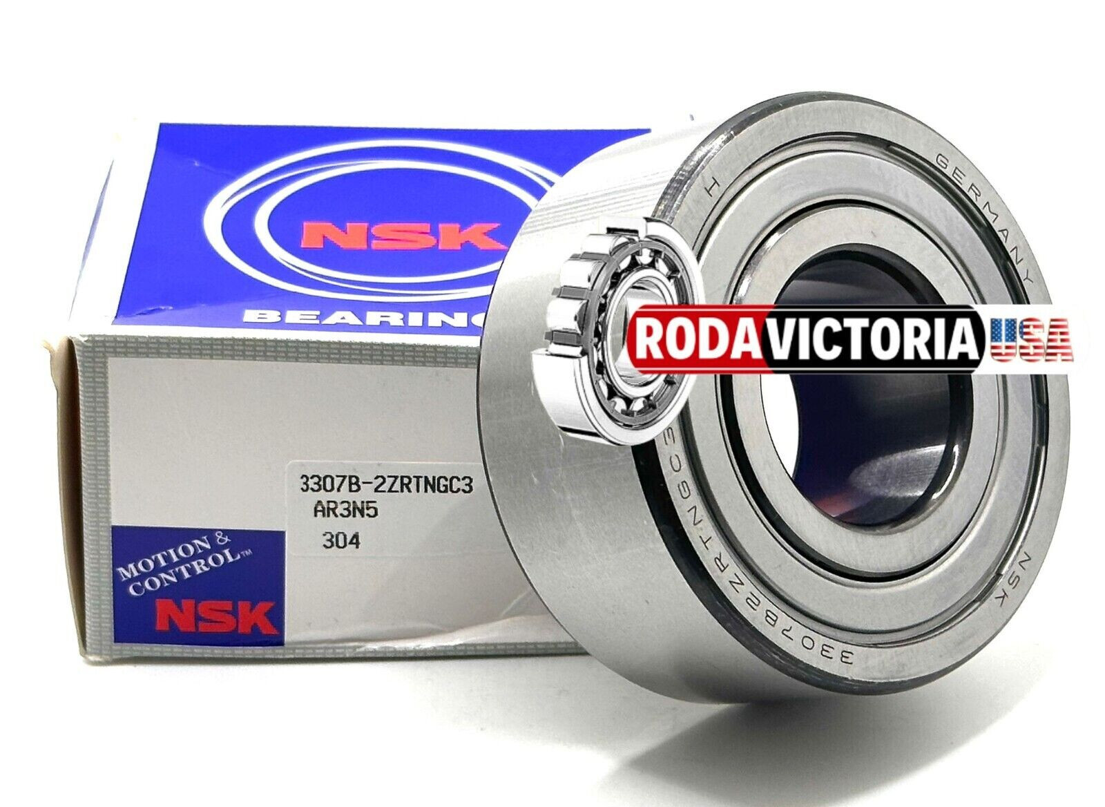 NSK GERMANY 3307 B 2ZRTNG C3 ANGULAR CONTACT BALL BEARING 35x80x34.9mm