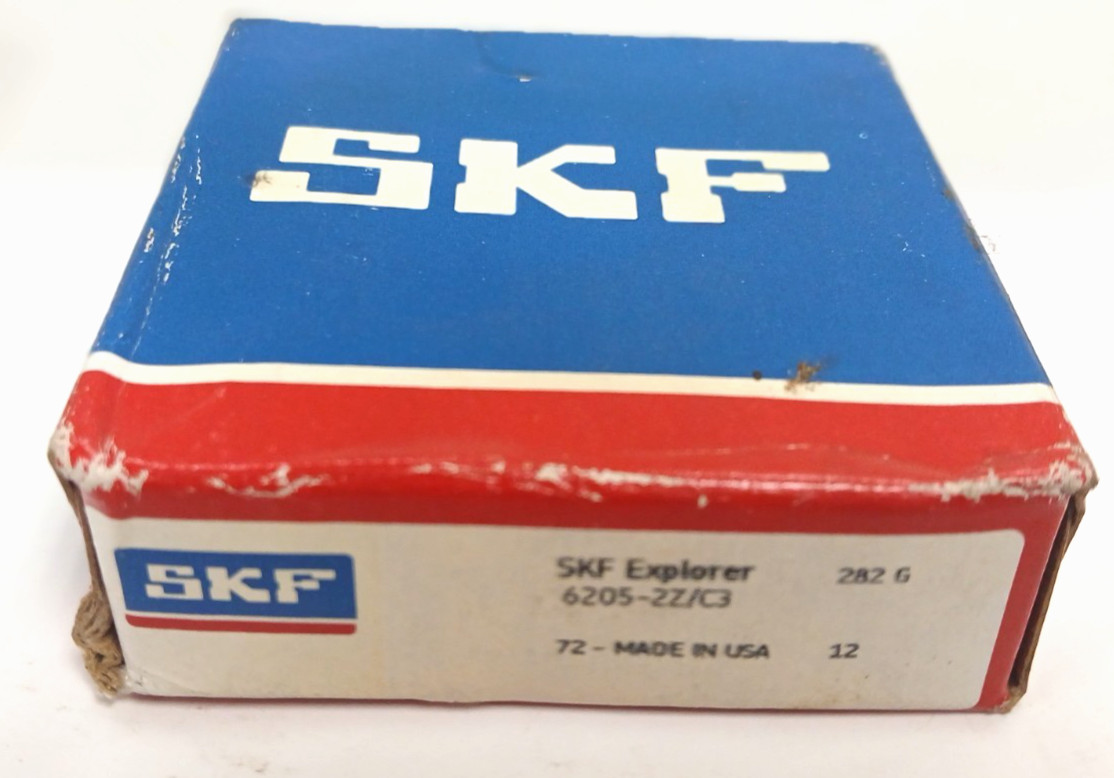 SKF DEEP GROOVE BALL BEARING 52 MM OD DOUBLE SHIELD 6205-2Z/C3 ROUND