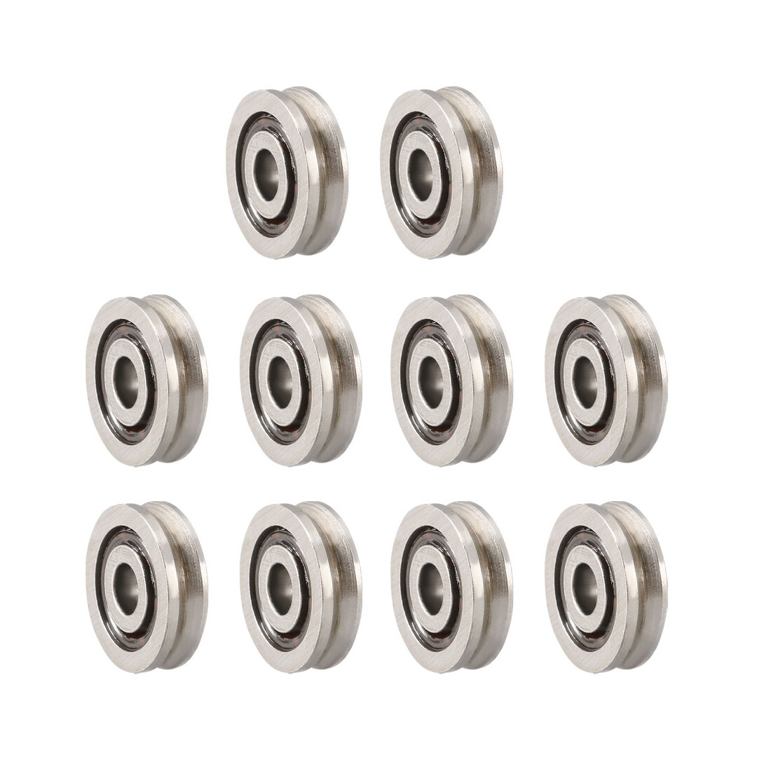 10pcs V623 V-Groove Guide Pulley Rail Ball Bearings 3x10x3mm Carbon Steel