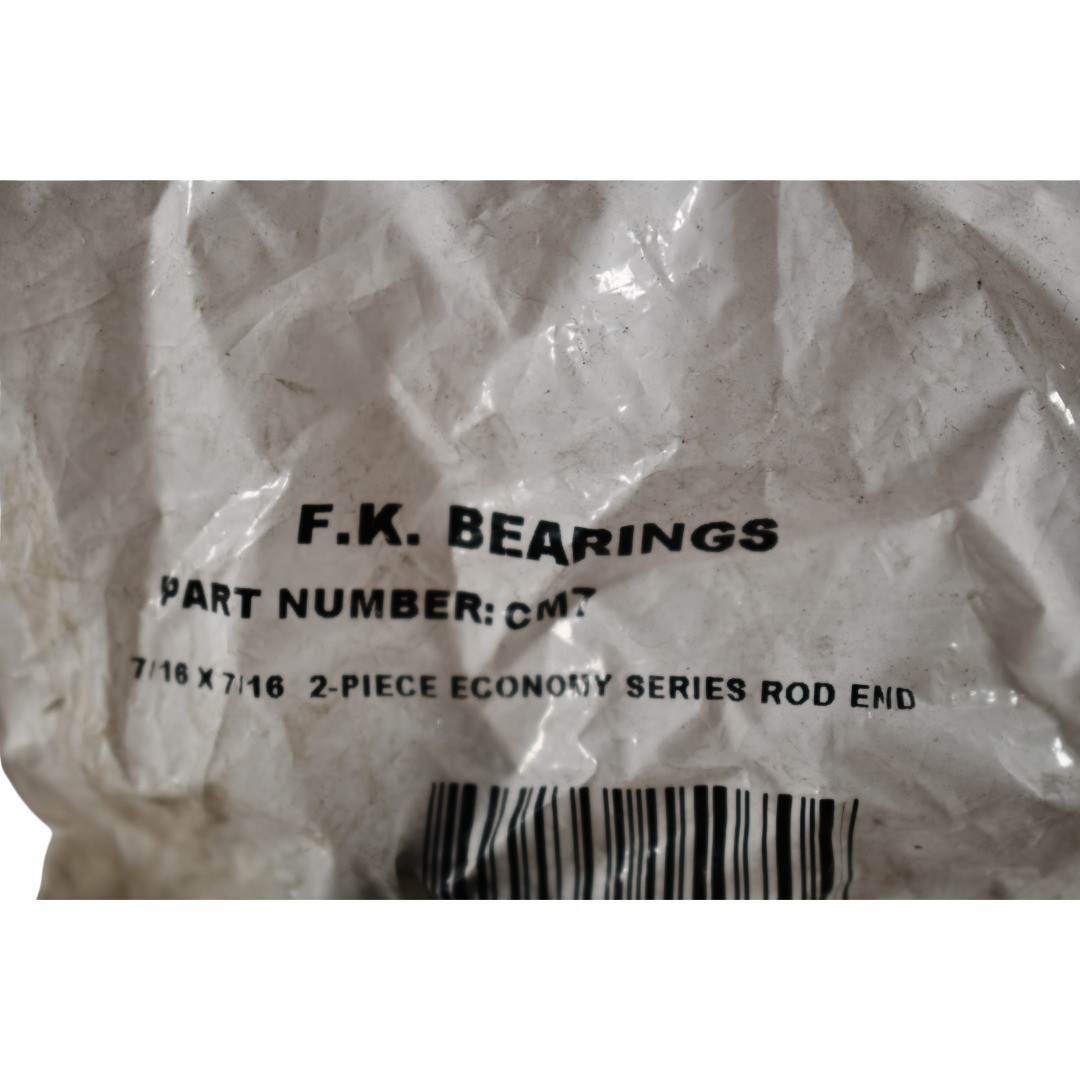 NEW FK Bearings CM7 Rod End Bearing 7/16-20 Male Right Hand Thread 0.4375 Bore