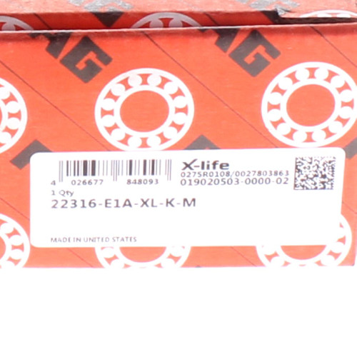 22316-E1A-XL-K-M FAG/Schaeffler Technologies 80 x 170 x 58 mm SPHERICAL ROLLE…