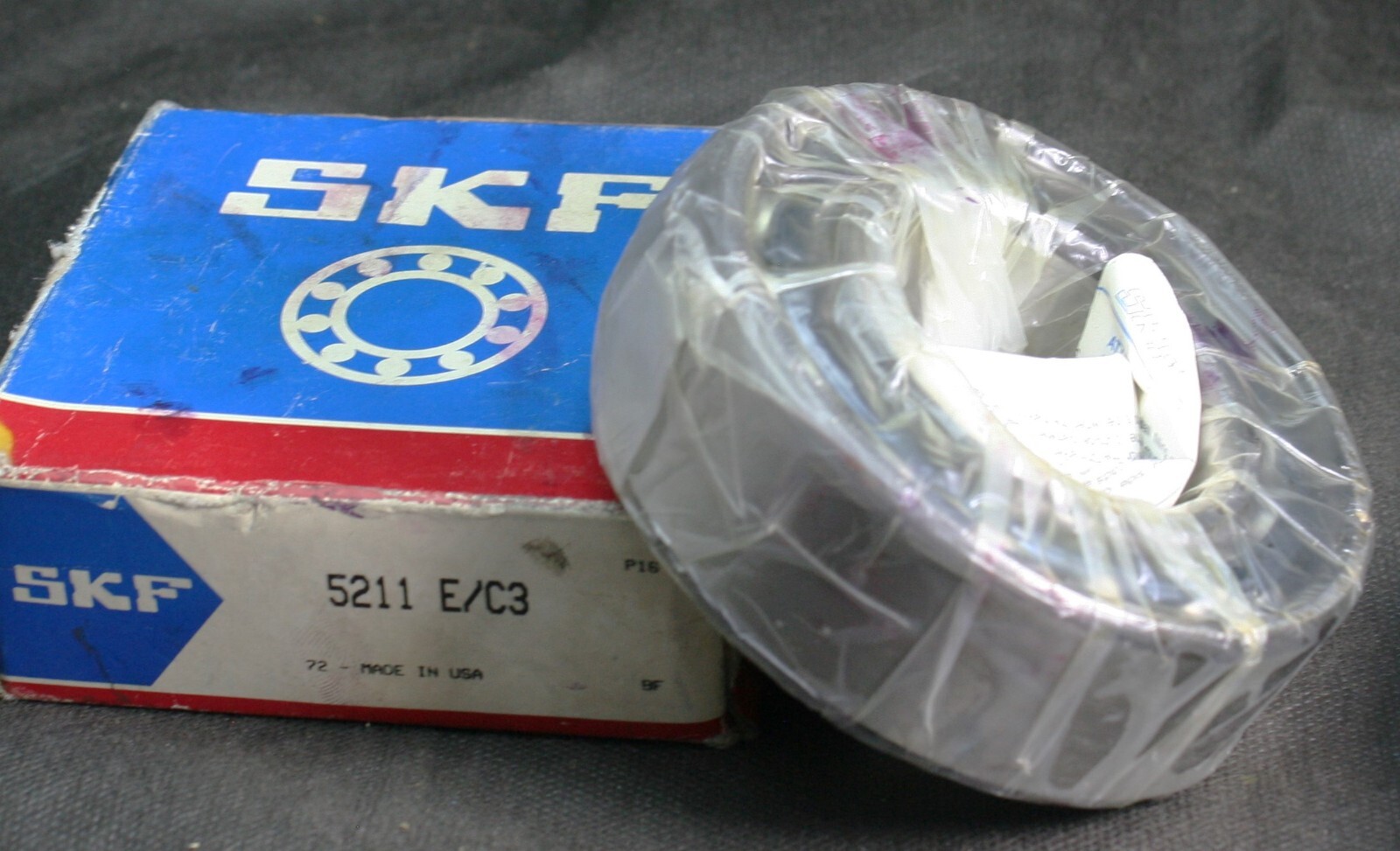 One (1) SKF 5211 E/C3 Angular Contact Bearing 55MM ID USA NEW