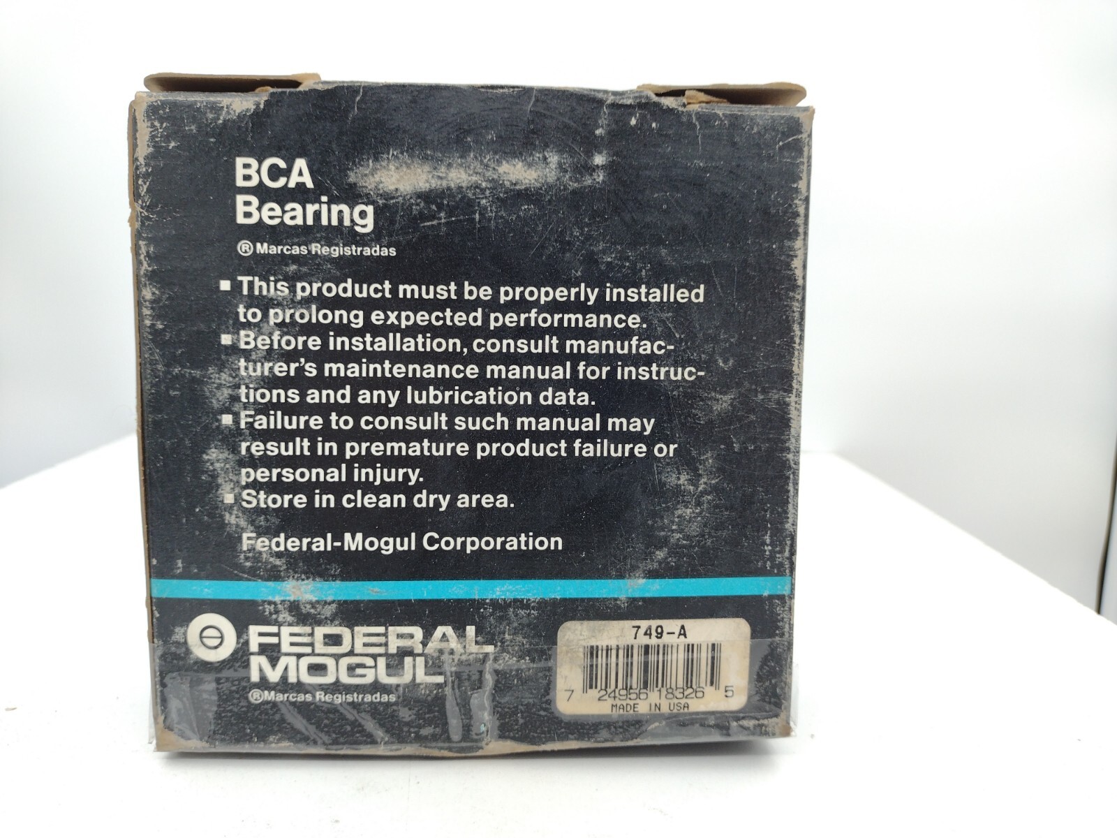 * Bower Federal Mogul BCA 749-A Tapered Roller Bearing Cone
