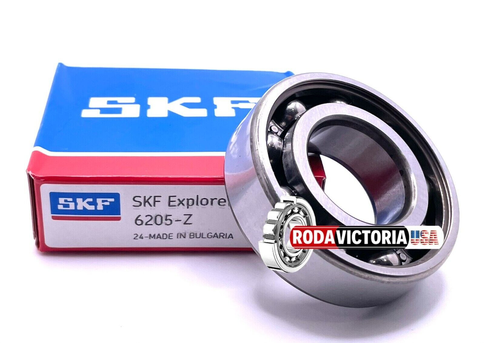 SKF 6205 Z BALL BEARING METAL SHIELDED + OPEN ONE SIDE 25x52x15 mm