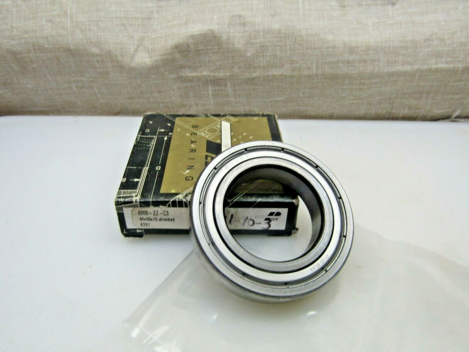 Peer 6008-ZZ-C3 40mm X 68mm X 15mm Metal Shielded Bearing