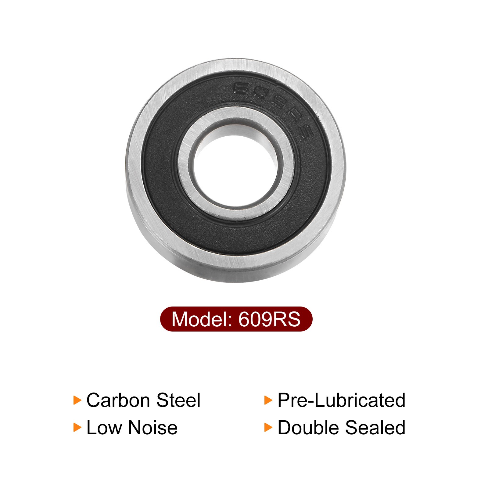 12pcs 609-2RS Deep Ball Bearings 9mm Hole 24mm OD 7mm Thick
