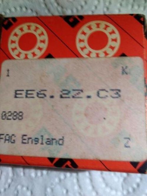 (2) F.A.G. Deep Groove Ball Bearings No. EE6.2Z.C3 Made in England Never Opened