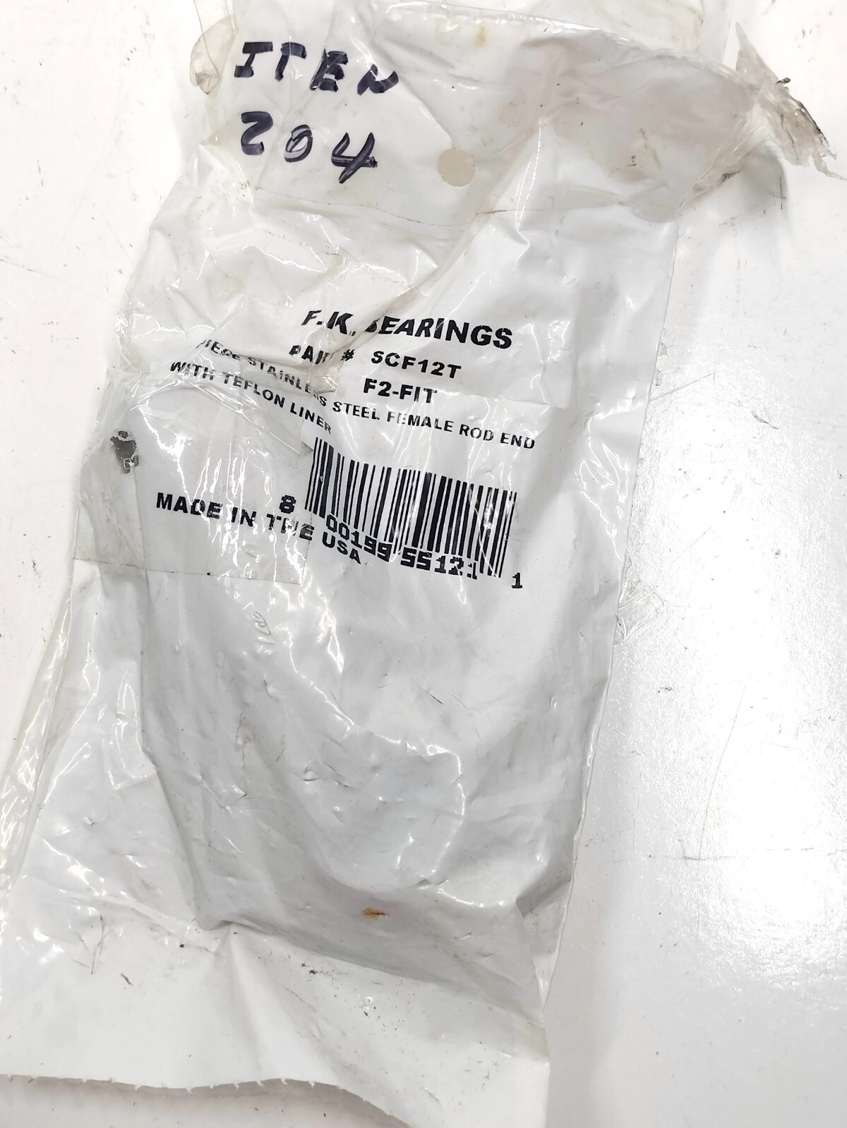 NEW – FK Bearings SCF12T F2-FIT Stainless Steel Female Rod End