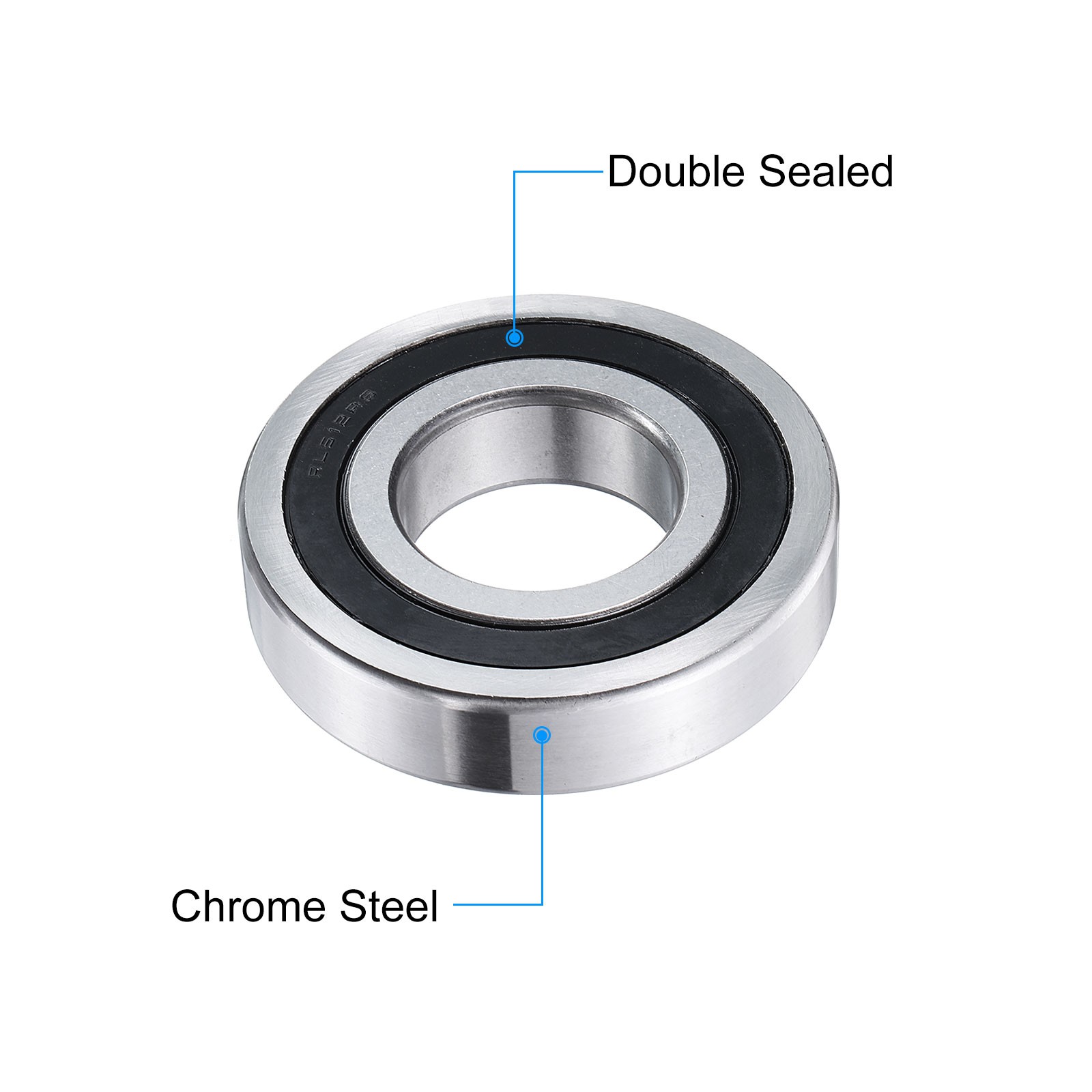 1Pcs RLS12-2RS Ball Bearings 1.497×3.247×0.744″ Double Sealed ABEC3 ZV2