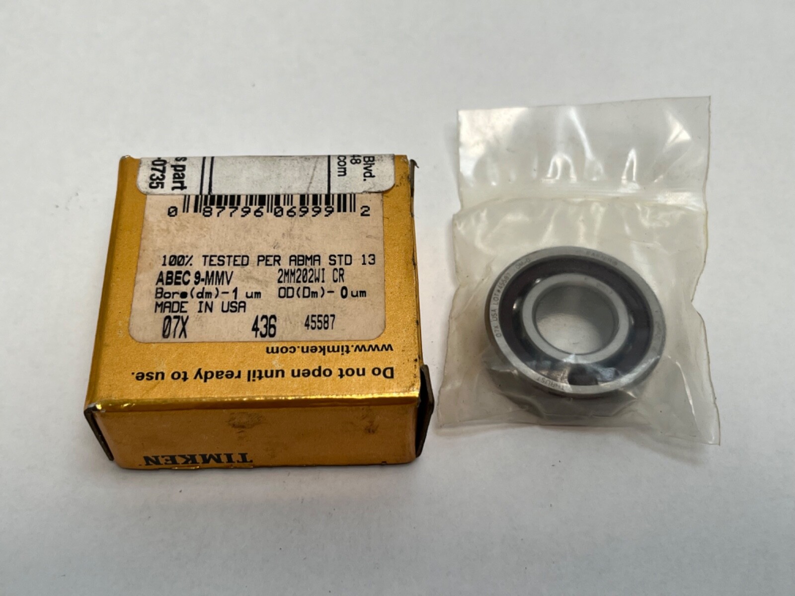Fafnir 2MM202WI Bearing 7202-C 2MM-202-WI 15x35x11 mm