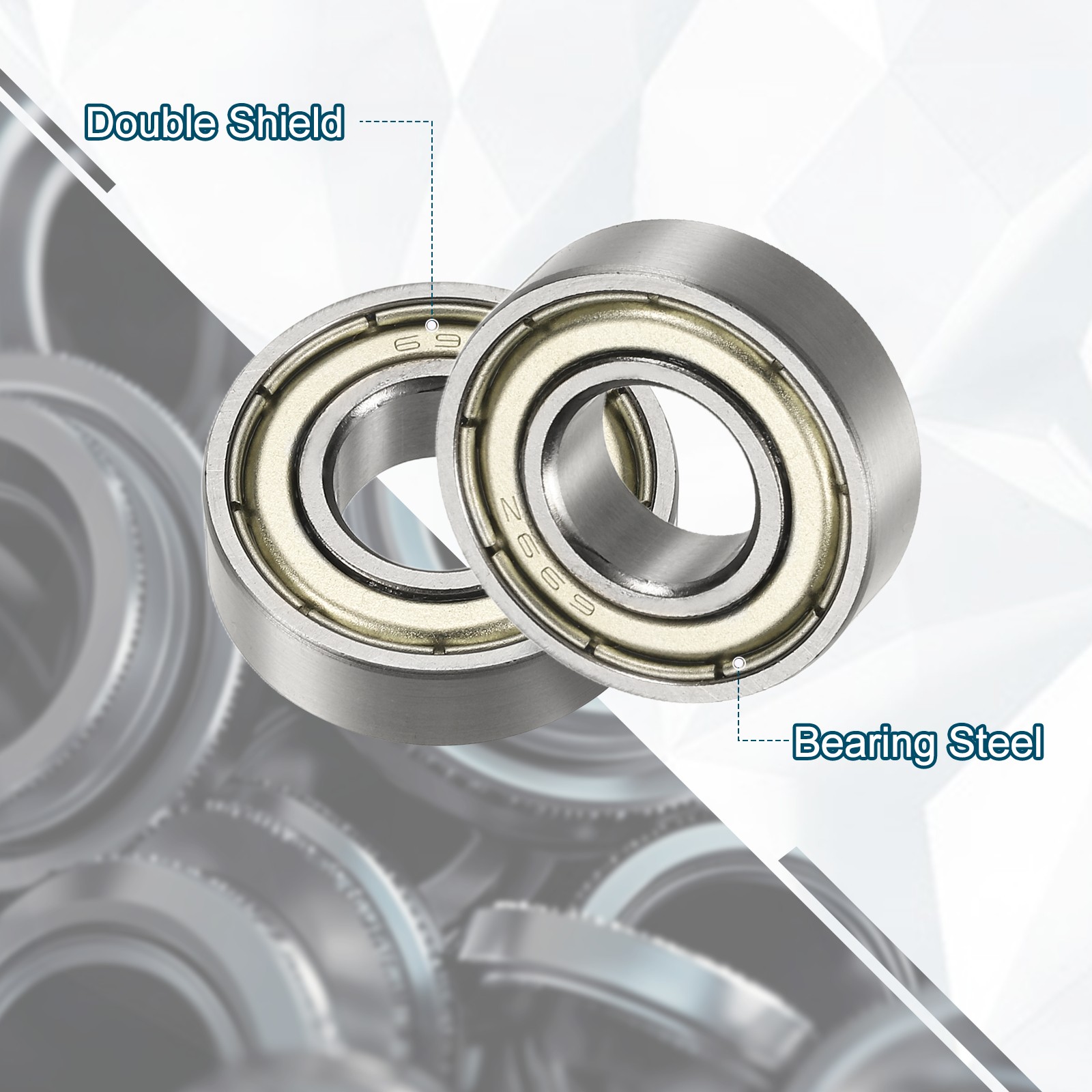 20 Pcs 699ZZ Deep Groove Ball Bearings, 9x20x6mm Double Shield Bearing